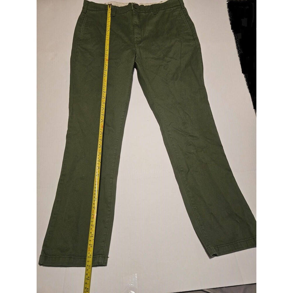 Levi's 514 Mens 36x32 Straight Fit Pants Olive Green 100% Cotton Chino Twill - Picture 5 of 8
